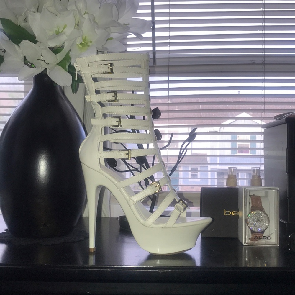 Gladiator style platform heels